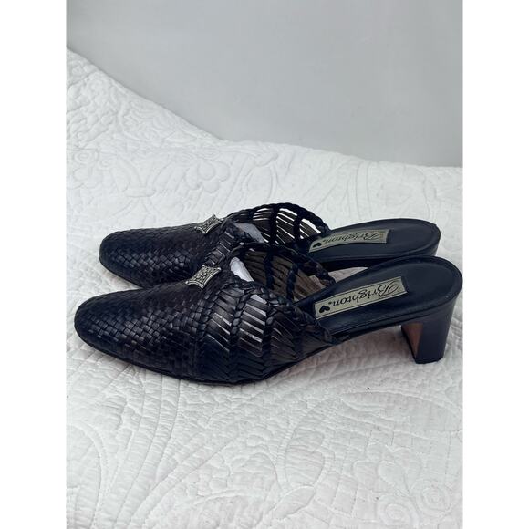 Brighton Women's Size 8M Black/Brown Abby Mules Leather Slip On Sandals - Picture 8 of 9
